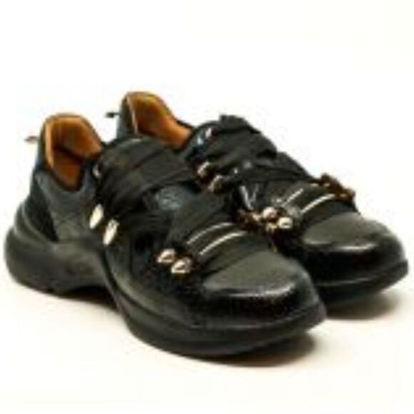 MI/MAI Paris Sneakers with Gold Hardware - FIRE! Size EU 37 - Picture 2 of 7